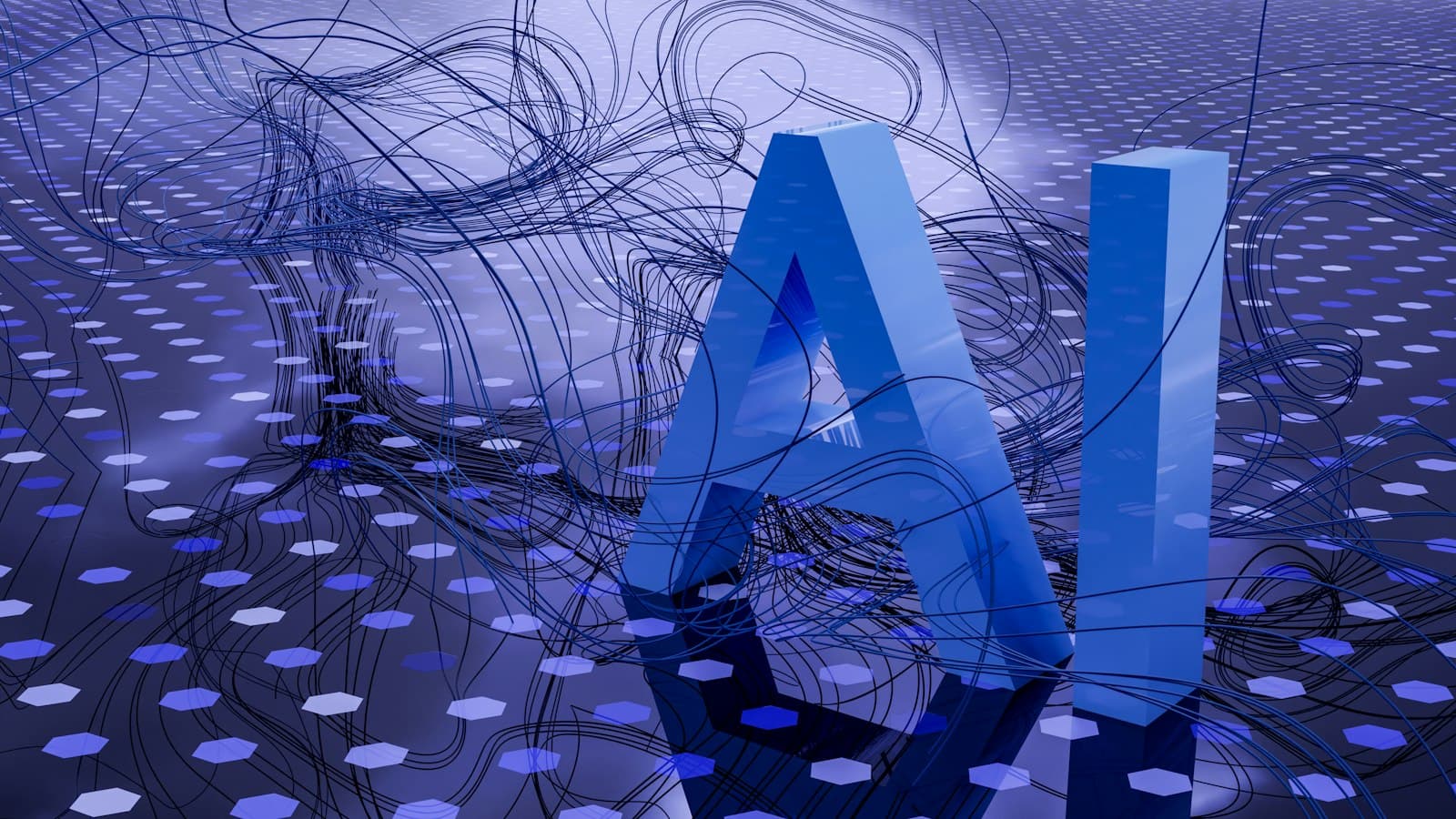 Abstract AI graphic representing generative and answer-engine search.